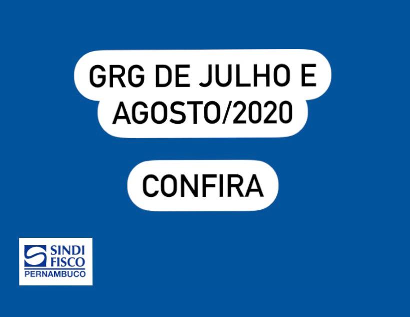 GRG de julho e agosto/2020