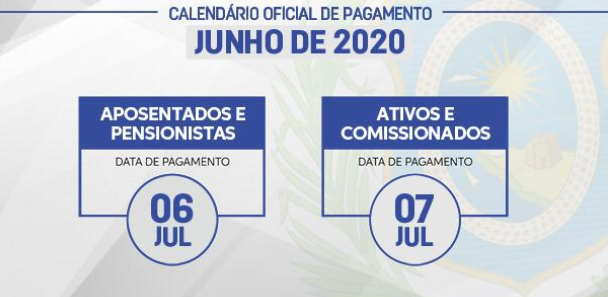 SAD divulga calendário de pagamento dos servidores (junho/2020)