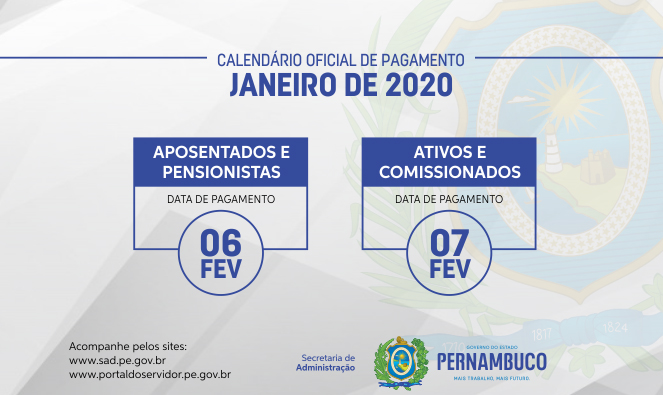 SAD divulga calendário de pagamento de janeiro