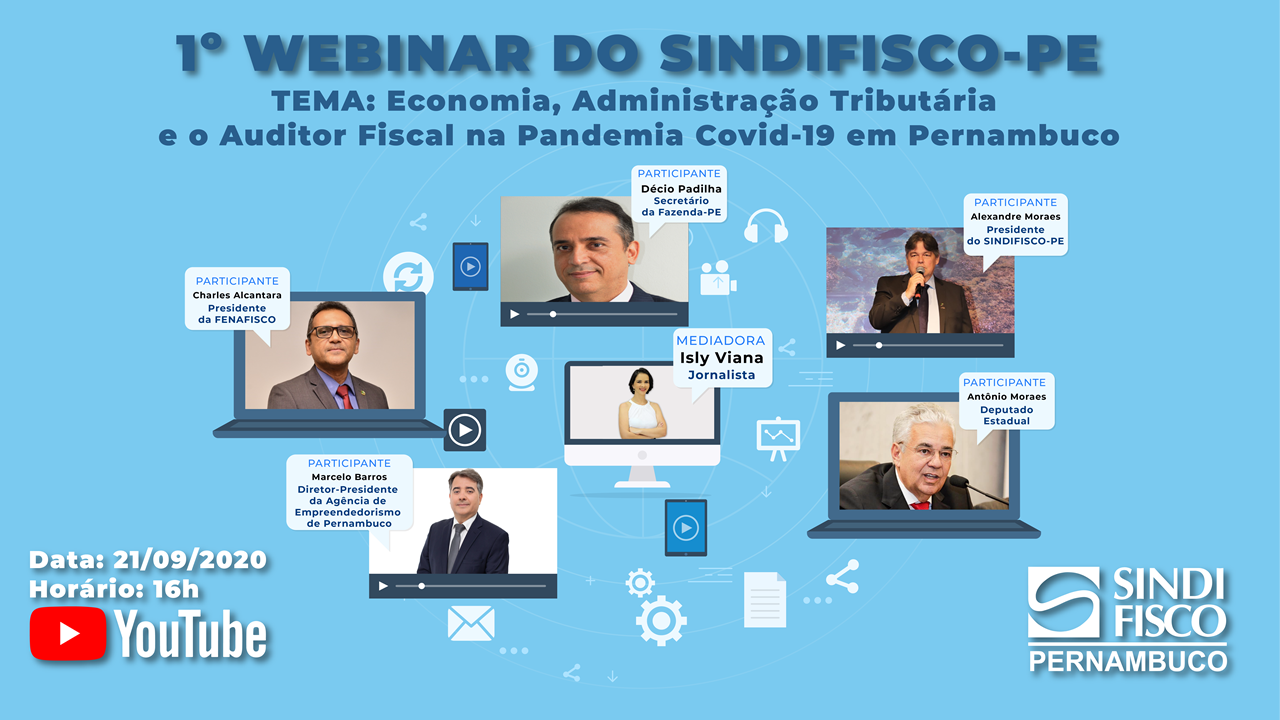 1º Webinar do Sindifisco-PE homenageia o Dia do Auditor Fiscal